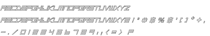 Low Gun Screen Outline Italic font