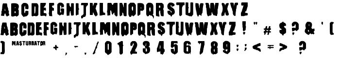 Masturbator Regular font