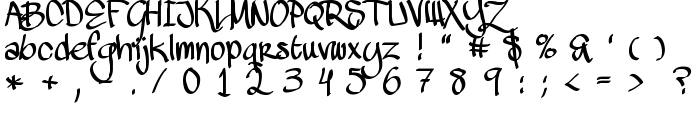 MAWNS Handwriting font