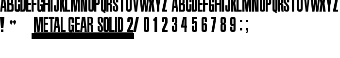 Metal Gear Solid 2 font