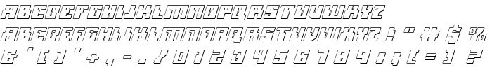 Micronian 3D Italic font