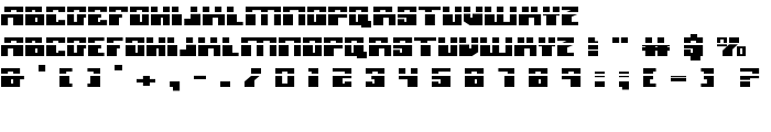 Micronian Expanded Laser font