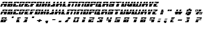Micronian Expanded Laser Italic font
