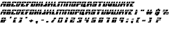 Micronian Laser Italic font