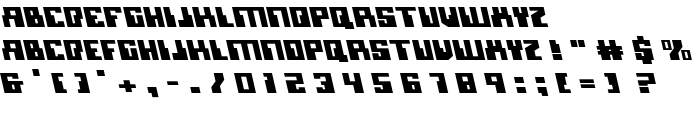 Micronian Leftalic font