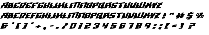 Micronian Rotalic font