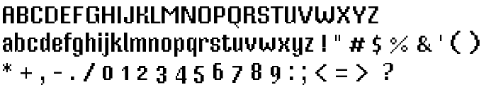 Mister Pixel 16 pt - Old Style Figure font