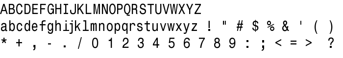 MonospaceTypewriter font