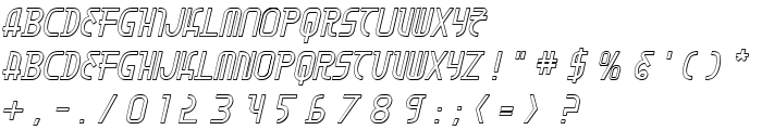 Moon Dart 3D Italic font
