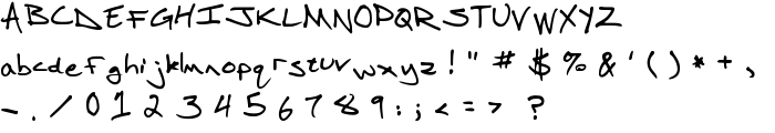 MPOK hand font