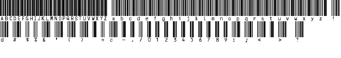 MRV Code39extMA font