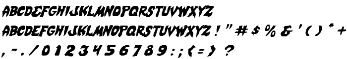 Mystic Singler Light Italic font