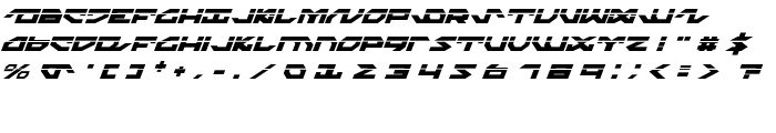 Nightrunner Laser Italic font