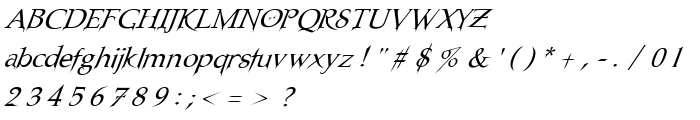 Nosferatu Oblique font