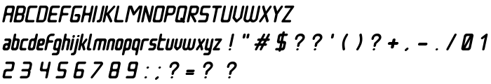 Nowadays Italic font