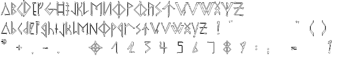 ODINS SPEAR RAGGED HOLLOW font