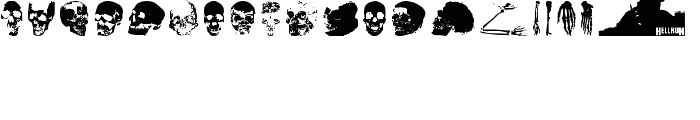 Old Skull Hellron font