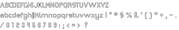 Omicron Zeta Hollow font