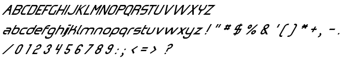 Omicron Zeta Slant font