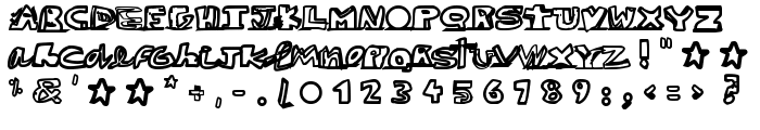 paintblack white font