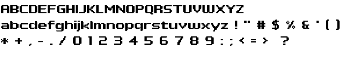 PF Tempesta Seven Extended Bold font