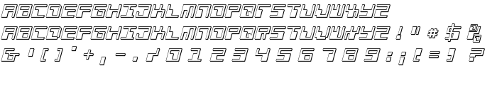 Phaser Bank 3D Italic font