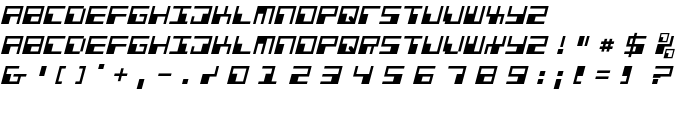 Phaser Bank Italic font