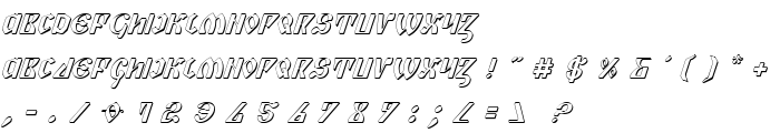 Piper Pie 3D Italic font