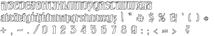 Pittoresk Hollow font