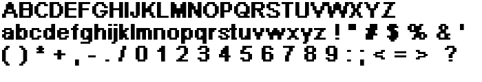 Pixel Arial 11 Bold font
