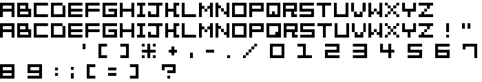 Pixelation font