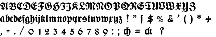 Plakat-Fraktur Black font