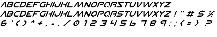 Planet NS Italic font