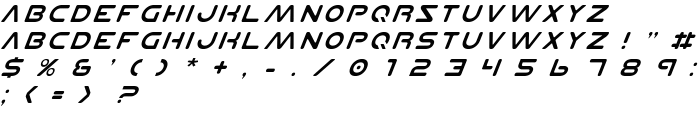 Planet N Italic font