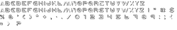 Planet X Shadow font