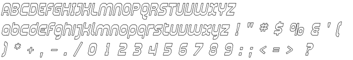 Plasmatica Outline Italic font