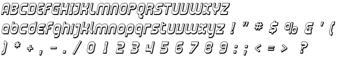 Plasmatica Shaded Italic font