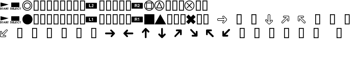 Playstation Buttons font