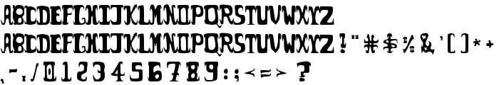 possum droppings. font