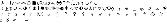 Astrological font
