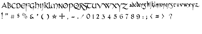 PR Celtic Narrow font