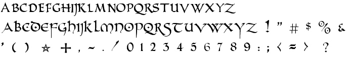 PR Uncial Alternate Capitals font