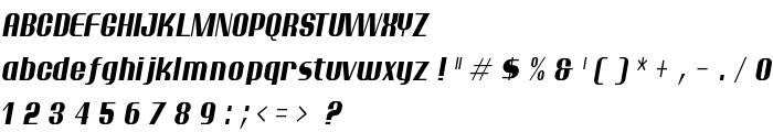 Ptarmigan Condensed Italic font