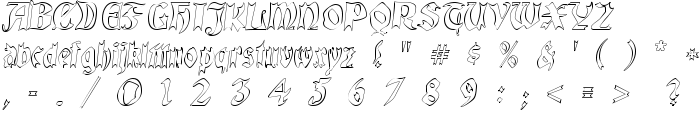 QuaelGothicHollow font