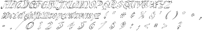 QuaelGothicHollowItalics font