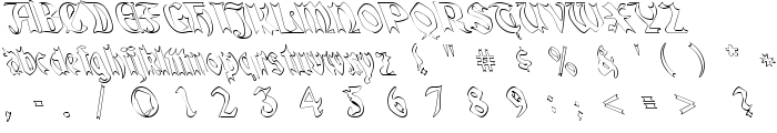 QuaelGothicHollowLefty font