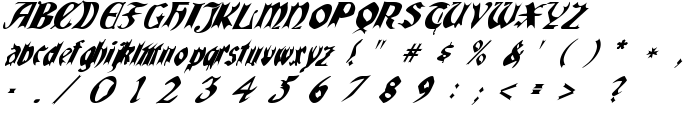 QuaelGothicItalics font