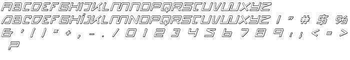 Quasitron 3D Italic font