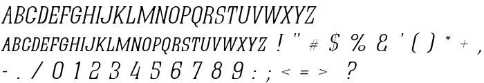 Quastic Kaps Thin Italic font