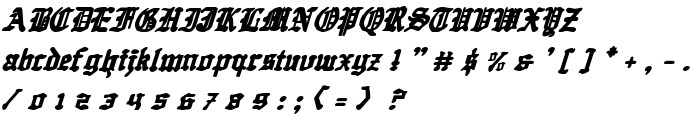 Quest Knight Italic font